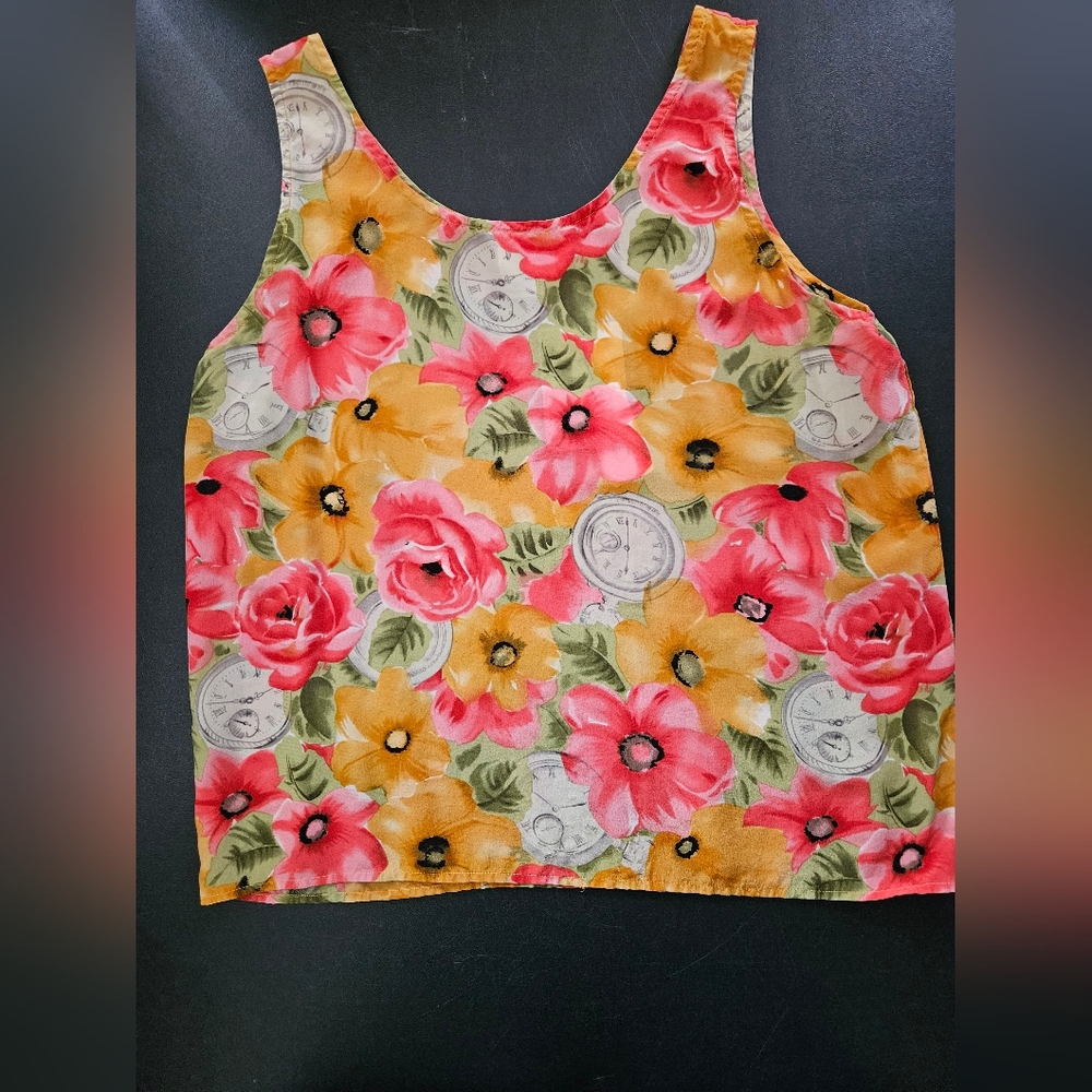 Vintage - TESS Floral Shell - NWT - Size L